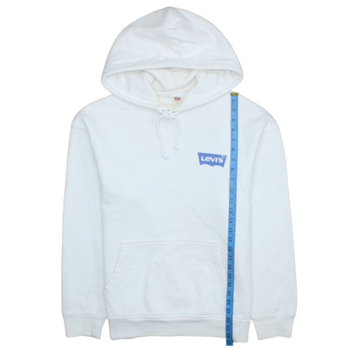 Levi's Men's White Relaxed Fit Pullover Hoodie Size M