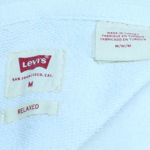 Levi's Men's White Relaxed Fit Pullover Hoodie Size M