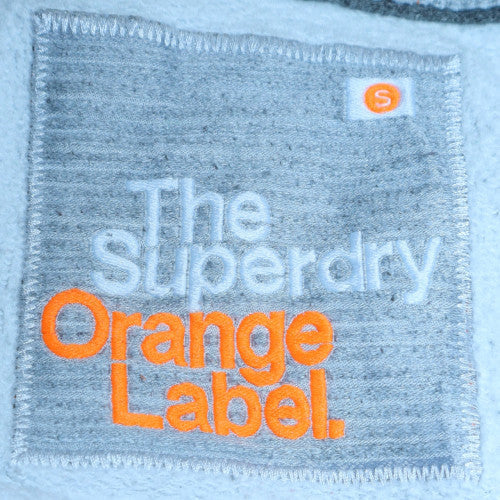Superdry Men’s Grey Full Zip Hoodie S Fleece Orange Label