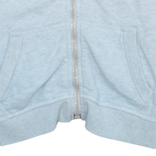 Superdry Men’s Grey Full Zip Hoodie S Fleece Orange Label