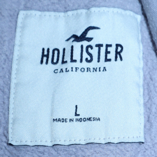 Hollister Unisex Purple Pullover Hoodie Fleece L Logo Classic Style