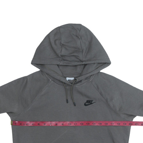 Nike Men’s Grey Pullover Hoodie Small Fleece Logo Sweatshirt