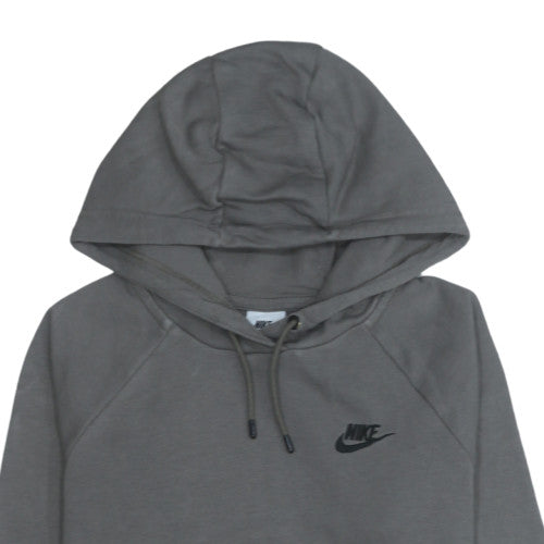 Nike Men’s Grey Pullover Hoodie Small Fleece Logo Sweatshirt