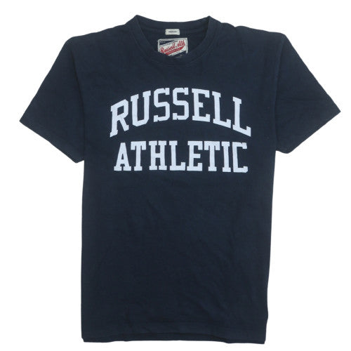 Russell Athletic Men's Navy Blue Cotton Crew Neck Short Sleeve T-Shirt Medium