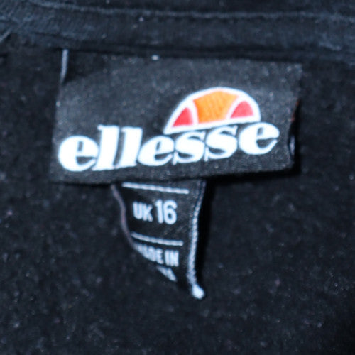 Ellesse Men’s Black Pullover Hoodie L Sports Logo Fleece