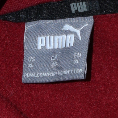 Puma Mens Red XL Pullover Hoodie Sweatshirt with Logo