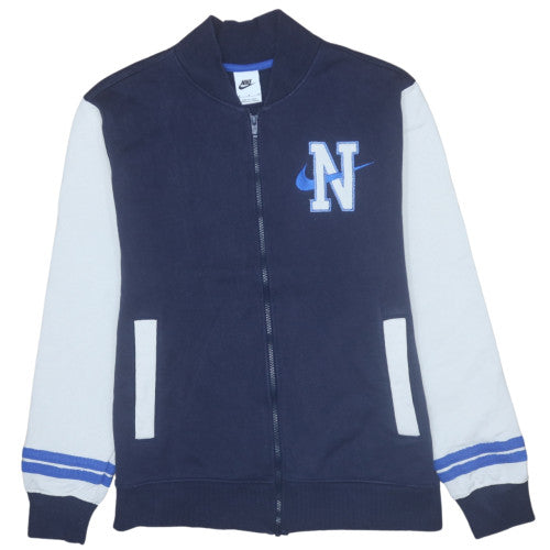 Nike Men's Blue Full Zip Cotton Sweatshirt M Sports Style