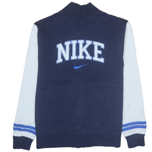 Nike Men's Blue Full Zip Cotton Sweatshirt M Sports Style