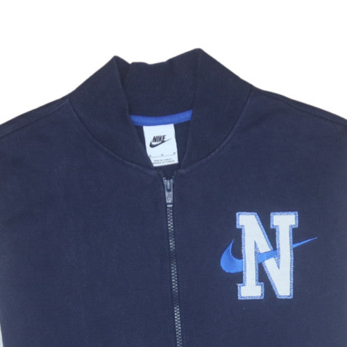 Nike Men's Blue Full Zip Cotton Sweatshirt M Sports Style