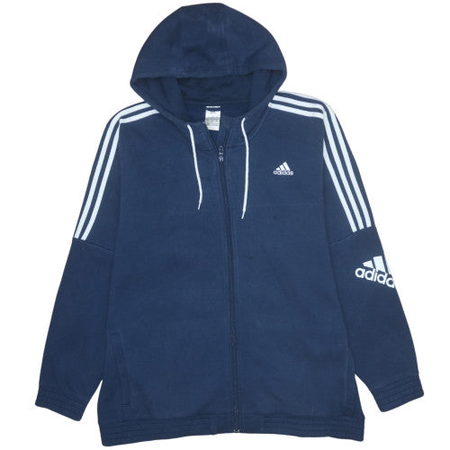 Adidas Men's Blue 2XL Full Zip Hoodie Sweatshirt