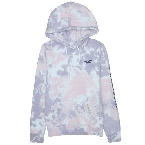 Hollister Men's Multicoloured Tie Dye Pullover Hoodie Size S