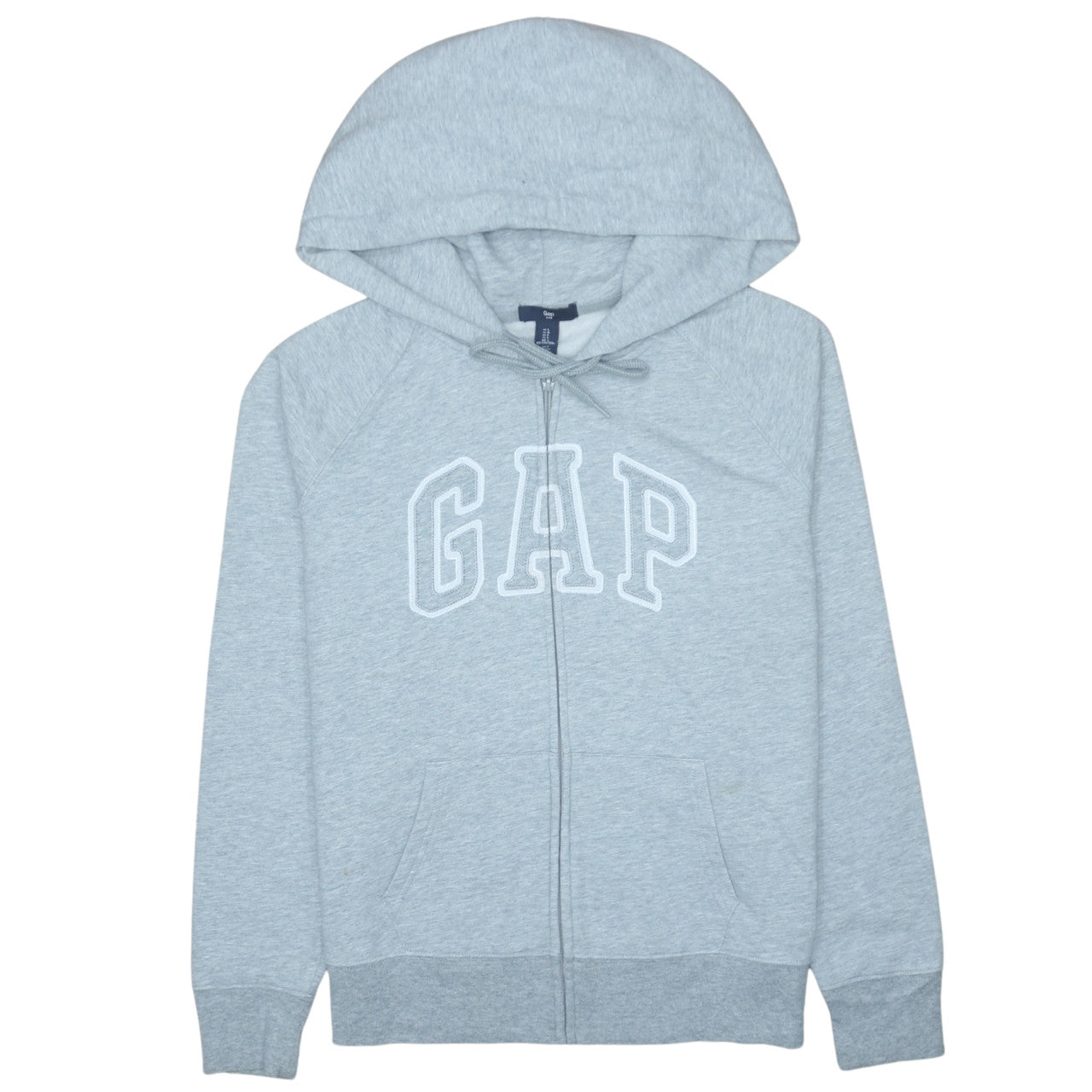 GAP Men’s Grey Full Zip Logo Hoodie Size L Regular Fit