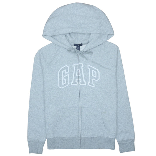 GAP Men’s Grey Full Zip Logo Hoodie Size L Regular Fit