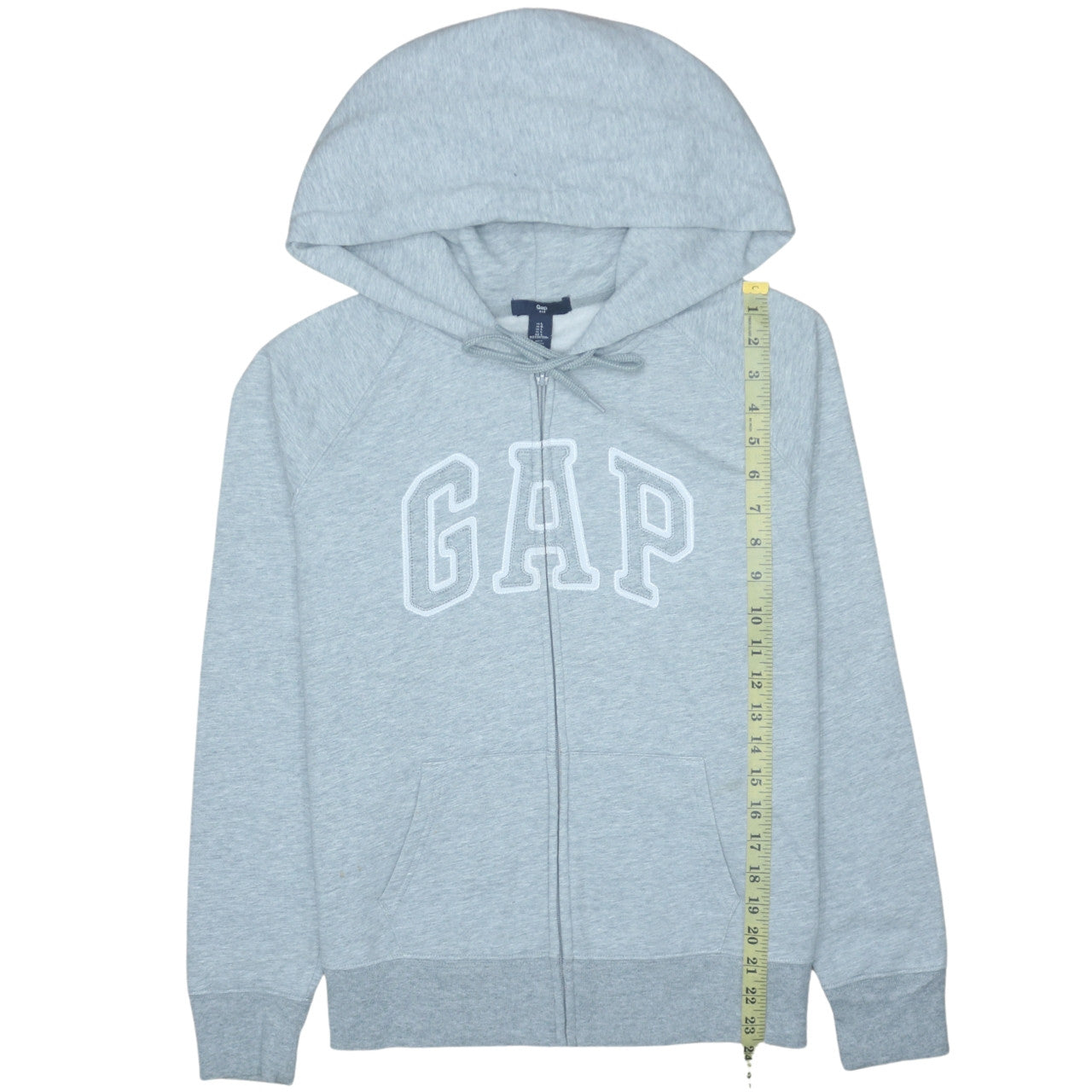 GAP Men’s Grey Full Zip Logo Hoodie Size L Regular Fit