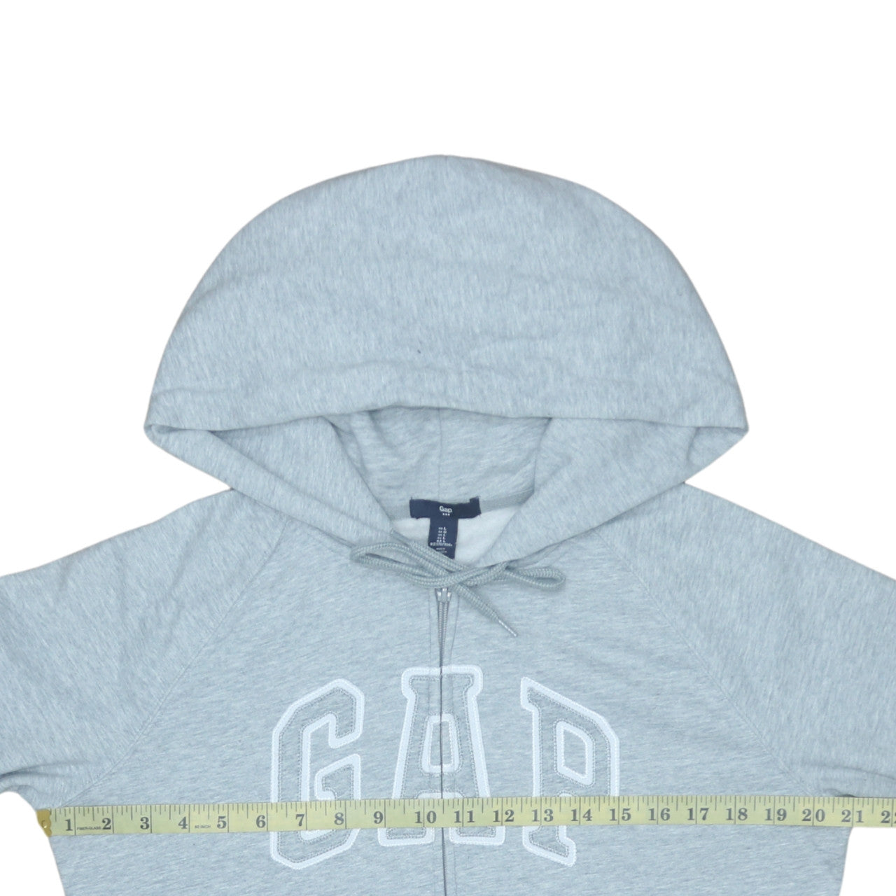 GAP Men’s Grey Full Zip Logo Hoodie Size L Regular Fit