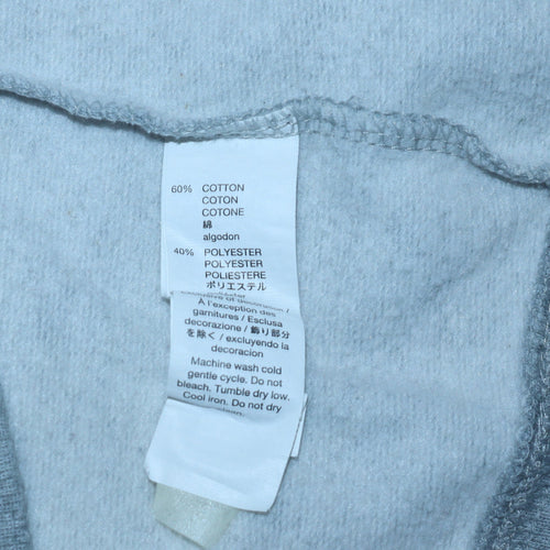 GAP Men’s Grey Full Zip Logo Hoodie Size L Regular Fit