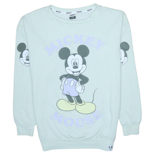 Disney Mickey Mouse Mint Green Sweatshirt by George Girls Size 8-10