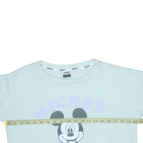Disney Mickey Mouse Mint Green Sweatshirt by George Girls Size 8-10