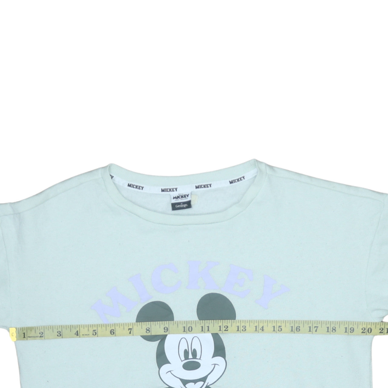Disney Mickey Mouse Mint Green Sweatshirt by George Girls Size 8-10