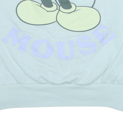 Disney Mickey Mouse Mint Green Sweatshirt by George Girls Size 8-10