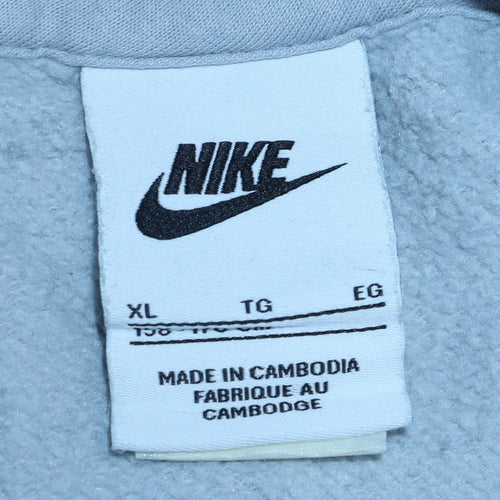Nike Teens Blue Pullover Hoodie XL Fleece Logo Sweatshirt
