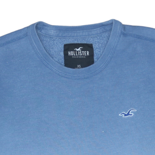 Hollister Men's Blue XS Pullover Crew Neck Fleece Sweatshirt