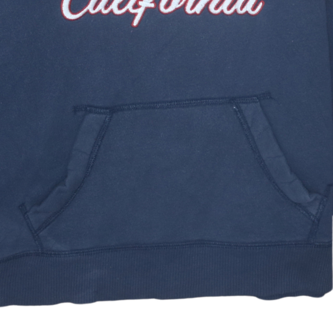 Hollister Men's Blue Pullover Hoodie M Embroidered Logo Fleece