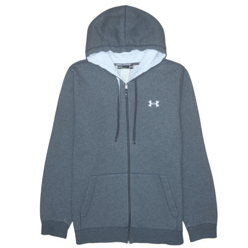 Under Armour Men Grey Full Zip Hoodie L Fleece Sportswear