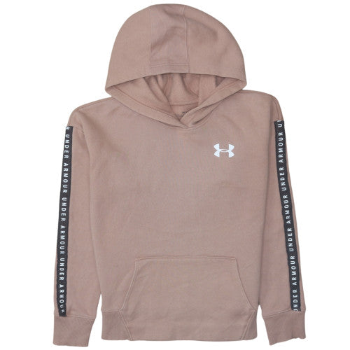 Under Armour Men's Brown Small Pullover Hoodie Fleece Logo Sportswear