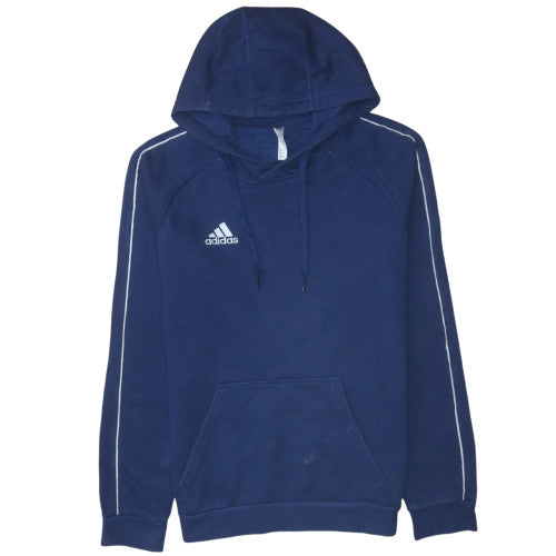 Adidas Men's Blue Pullover Hoodie Size S Sports Fleece Sweatshirt