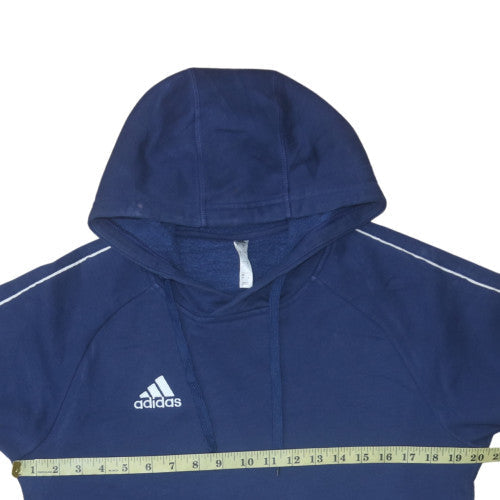 Adidas Men's Blue Pullover Hoodie Size S Sports Fleece Sweatshirt
