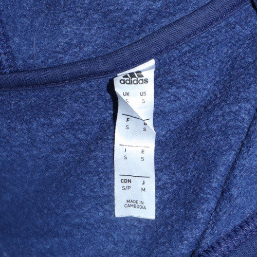 Adidas Men's Blue Pullover Hoodie Size S Sports Fleece Sweatshirt
