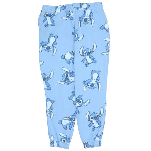 Disney Stitch Blue Jogger Tracksuit Bottoms Women’s Size 12/14 Primark Fleece