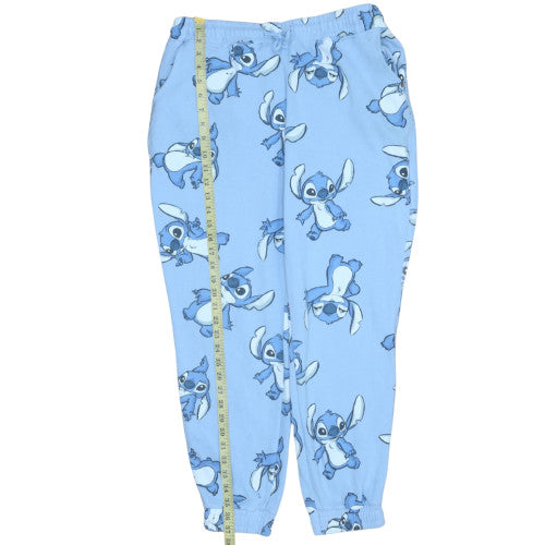 Disney Stitch Blue Jogger Tracksuit Bottoms Women’s Size 12/14 Primark Fleece