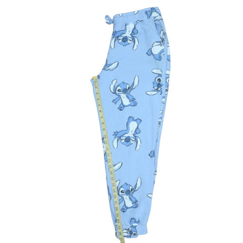 Disney Stitch Blue Jogger Tracksuit Bottoms Women’s Size 12/14 Primark Fleece