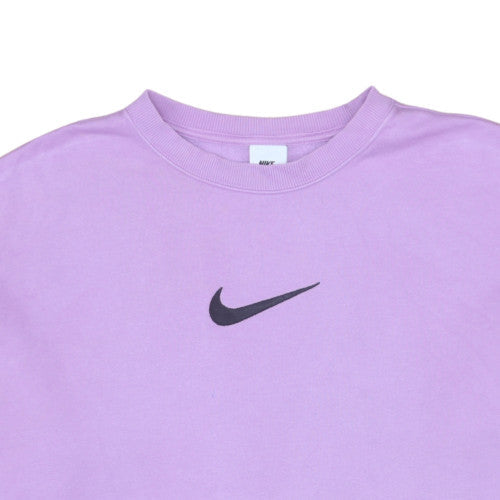 Nike Womens Purple Crew Neck Pullover Sweatshirt L Cotton Blend