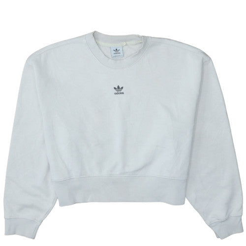 adidas Men's White Crew Neck Pullover Sweatshirt M