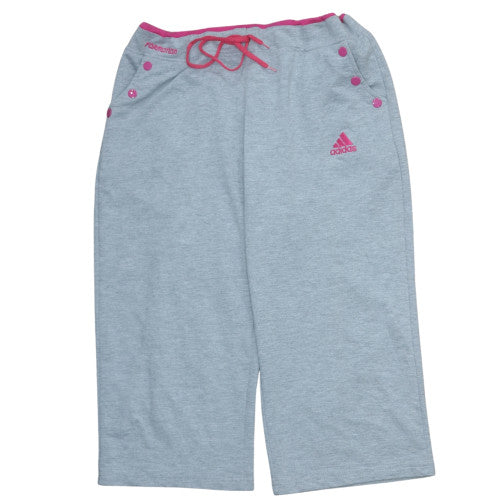 Adidas Womens Grey Capri Activewear Trousers Size 2XL