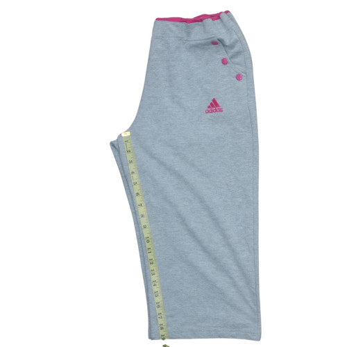 Adidas Womens Grey Capri Activewear Trousers Size 2XL