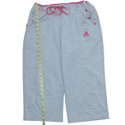 Adidas Womens Grey Capri Activewear Trousers Size 2XL