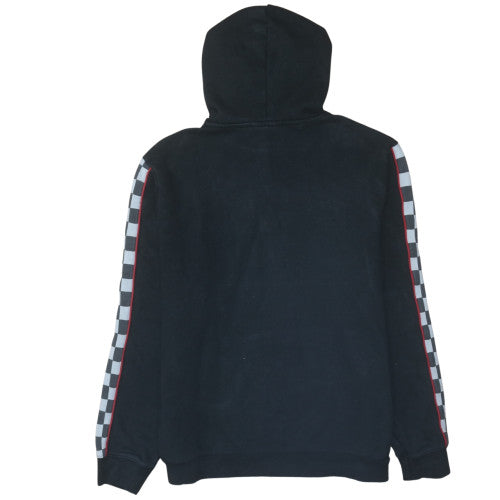 FILA Men Black L Pullover Hoodie Retro Sports Fleece Sweatshirt