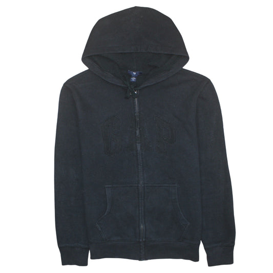 GAP Men's Black Full Zip Hoodie Size M Cotton Blend Fleece