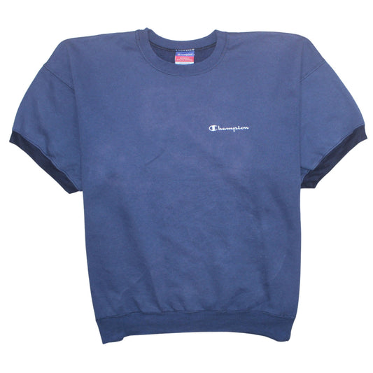 Champion Men's Blue XL Crew Neck Short Sleeve Cotton T-Shirt