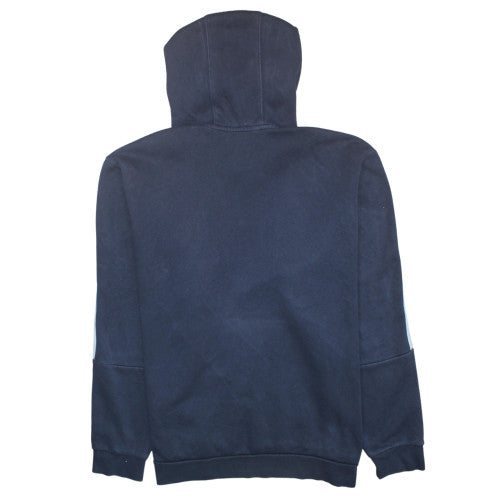 Adidas Mens Blue 2XL Pullover Hoodie Fleece Logo Sweatshirt