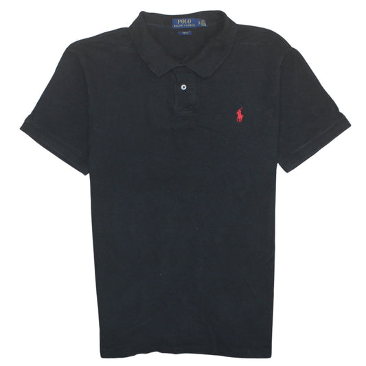 Ralph Lauren Men's Black Slim Fit Cotton Polo Shirt XL