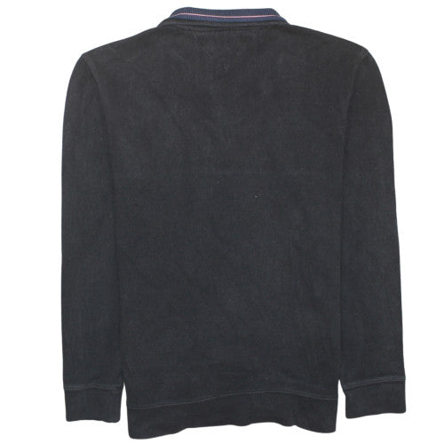 Tommy Hilfiger Men's Black 1/2 Zip Collared Sweatshirt Size M