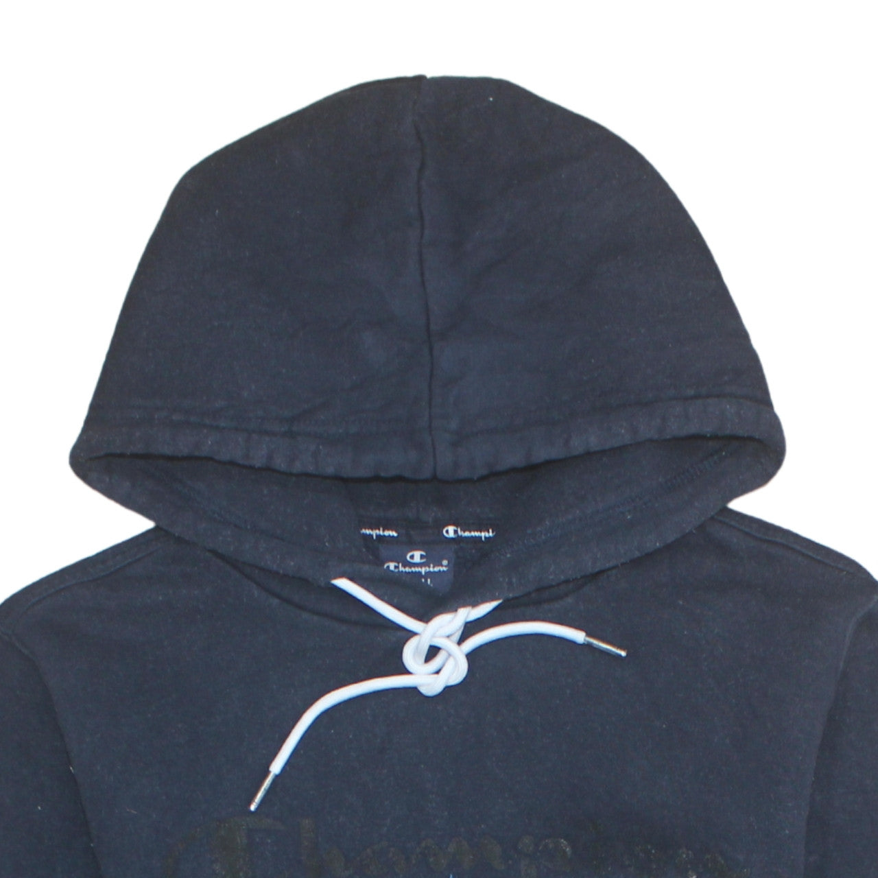 Champion Men's Black Small Pullover Hoodie Fleece Logo Sweatshirt