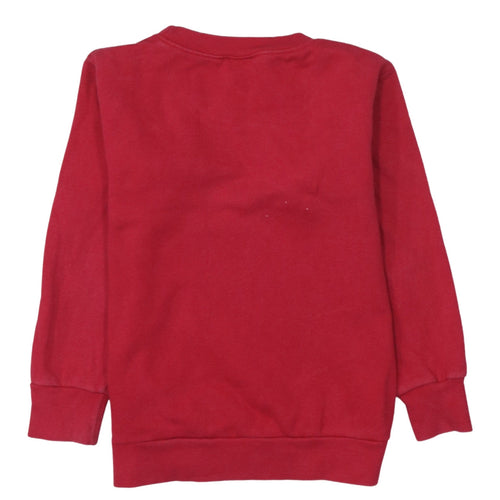 4Kidz Girls Red Reindeer Christmas Pullover Sweatshirt 7-8 Years