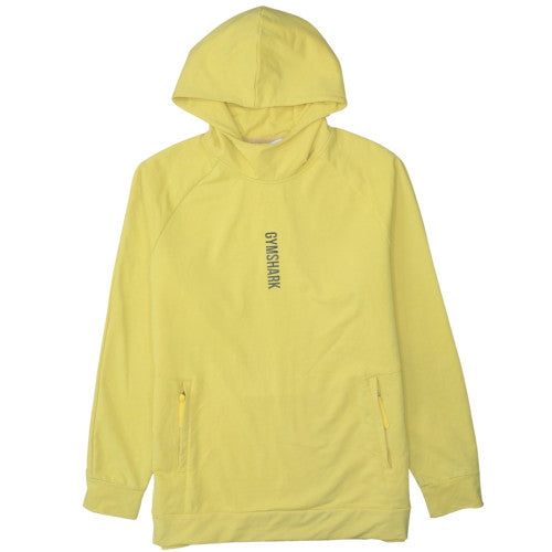 Gymshark Men's Yellow Pullover Hoodie L Athletic Fit