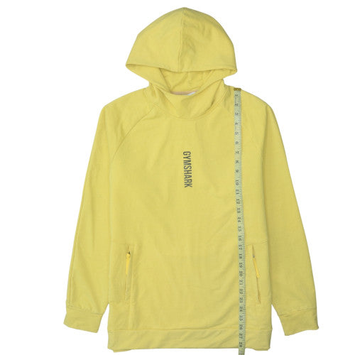 Gymshark Men's Yellow Pullover Hoodie L Athletic Fit